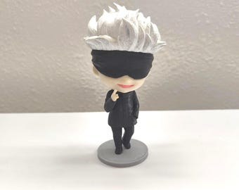 Custom Jujutsu Kaisen 3D Printed Figurine: Gojo Satoru, Hand-Painted