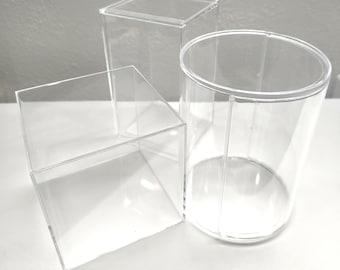 Mini Clear Stackable Display Case: Collectibles Show Box - Made in Japan