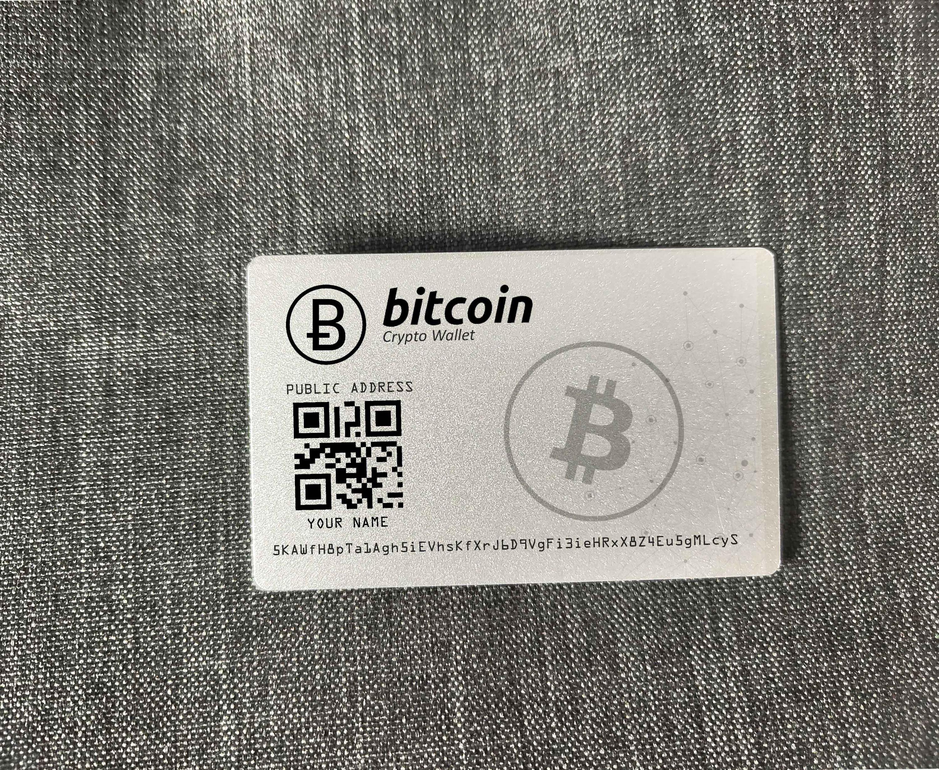DDP - Delivered Duty Paid | Personalized Bitcoin Wallet Card: Laser  Engraved Aluminum Crypto Card - Etsy
