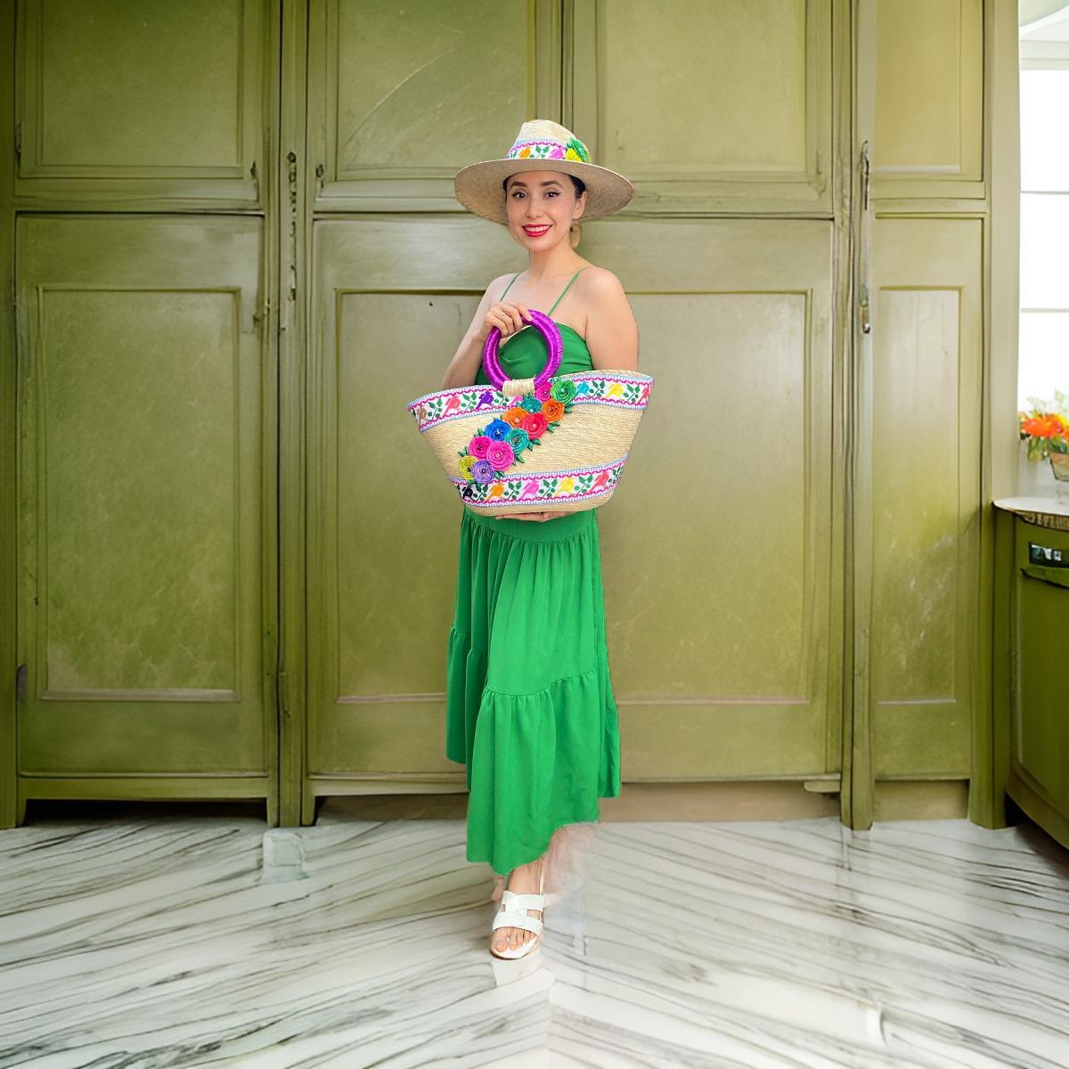 Boho palma hat and bag Women main image 2