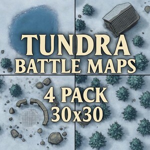 Toendra-gevechtskaart: 4-pack voor Dungeons and Dragons