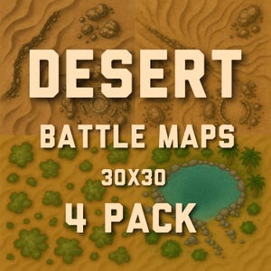 Desert Battle Map - 4 pack voor Dungeons and Dragons