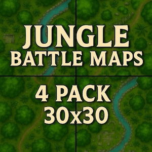 Jungle Battle Map - 4 pack voor Dungeons and Dragons