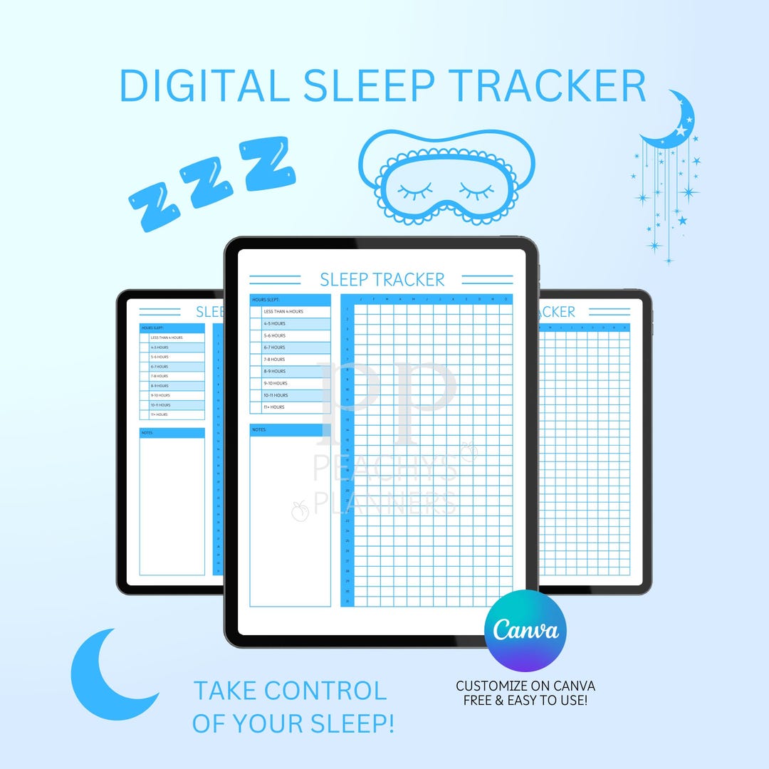 Editable 2026 Sleep Tracker: Canva Template (digital Printable) - Etsy