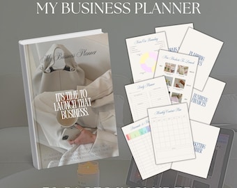 70-Page Digital Business Planner – Canva Template, Entrepreneur Toolkit (PDF Download)
