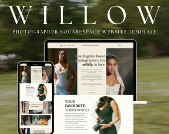Photographer Squarespace Website Template, Wedding Photography Design, 7.1
