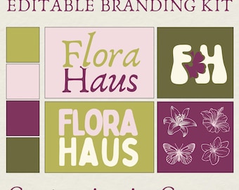 Canva Branding Kit • Logo, Fonts, & Mood Board Templates (Editable Design Suite, Digital Download)