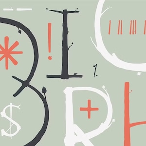 Opvullettertype berkenboomtak voor natuurlijk esthetisch, rustiek, bosachtig lettertype met aangepaste symbolen