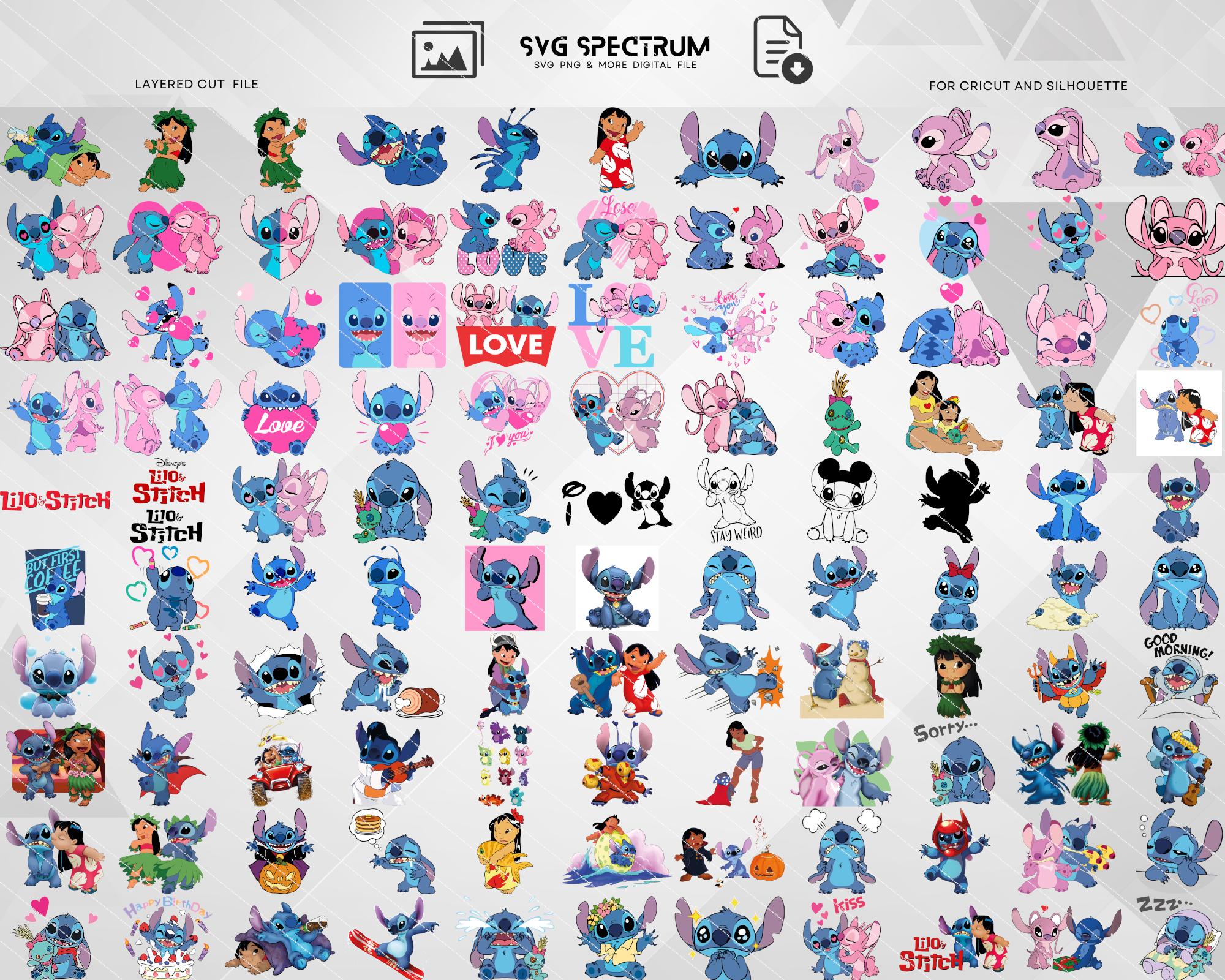L.ilo and Stitch SVG PNG EPS Files Bundle, L.ilo and Stitch Layered ...