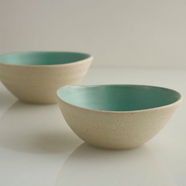 Stoneware Turquoise Bowl Set