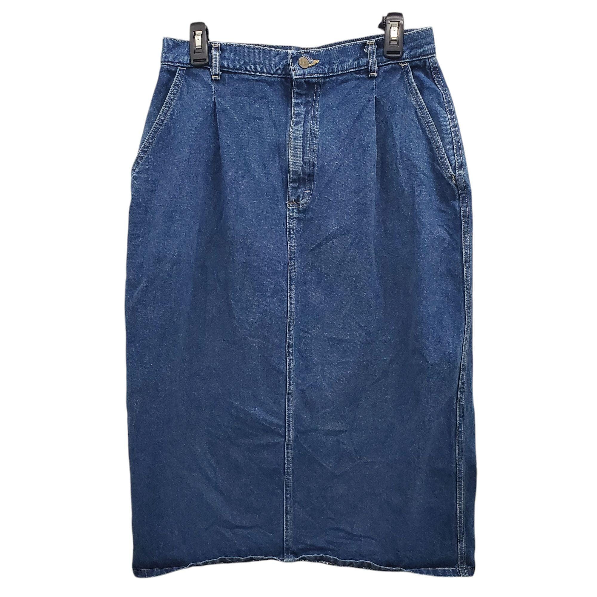 Vintage Lee Riders Jeans Denim Skirt Womens Medium