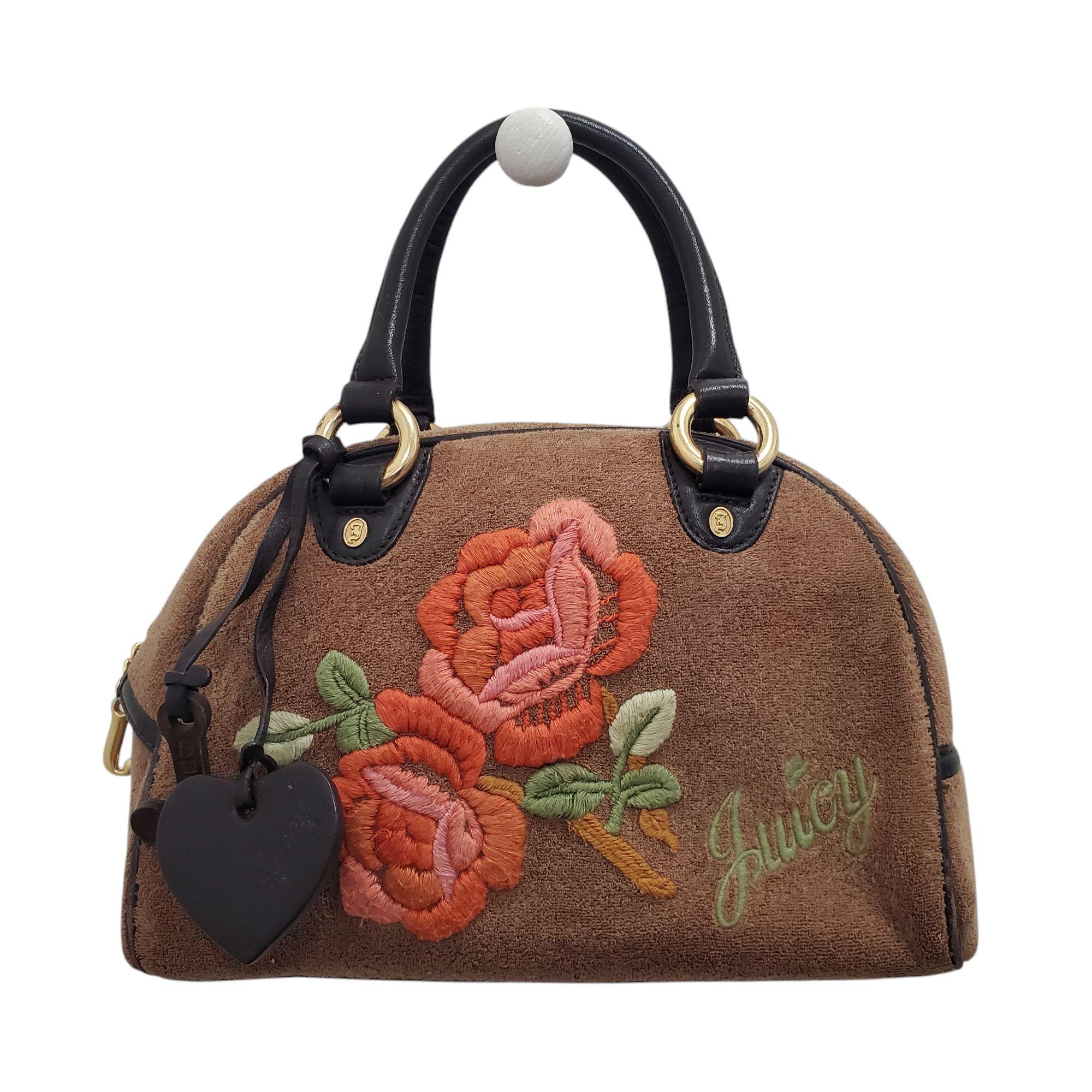 値下げ未使用　juicy couture レザー トートバッグ 　ブラウン Juicy Couture Brown Leather Freestyle Lock Satchel Hobo Tote