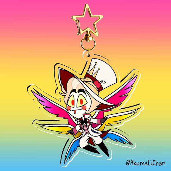 Hazbin Hotel Chibi Lucifer Pan Pride Acrylic Keychain