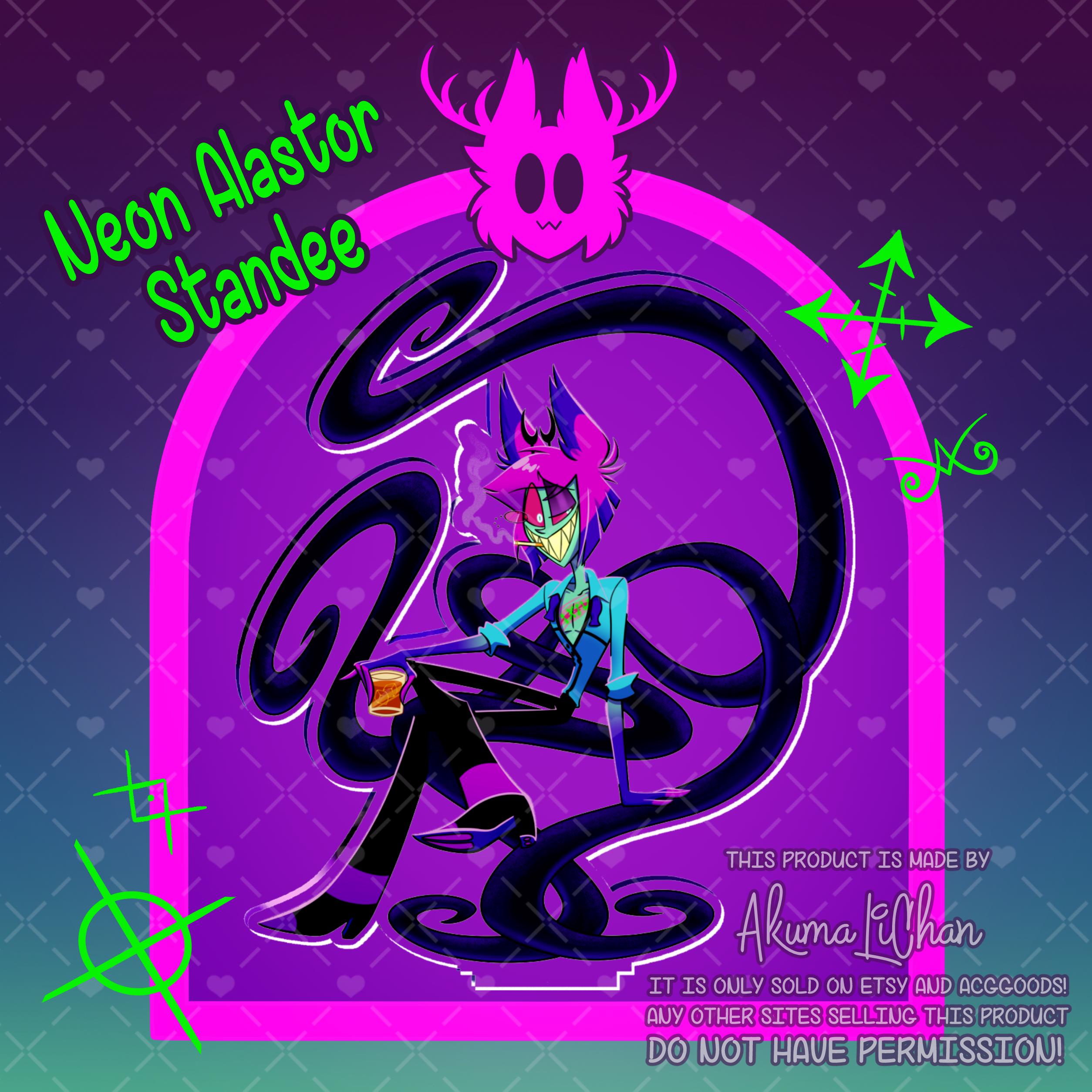 Neon Alastor Standee - Etsy