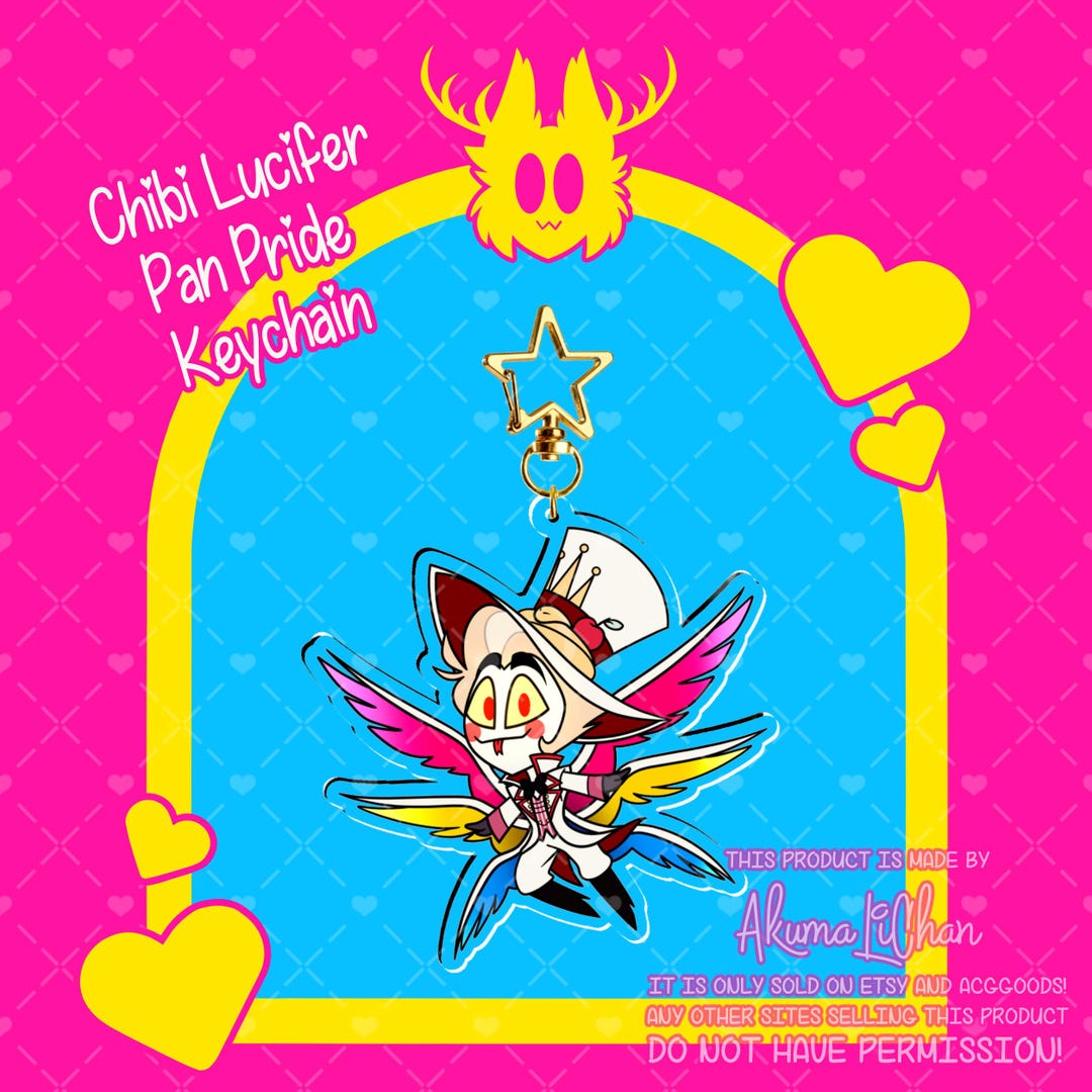 Chibi Lucifer Pan Pride Keychain - Etsy