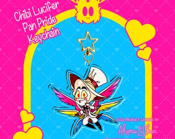 Chibi Lucifer Pan Pride Keychain - Etsy