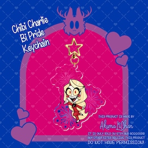 Chibi Charlie Bi Pride Keychain image 1