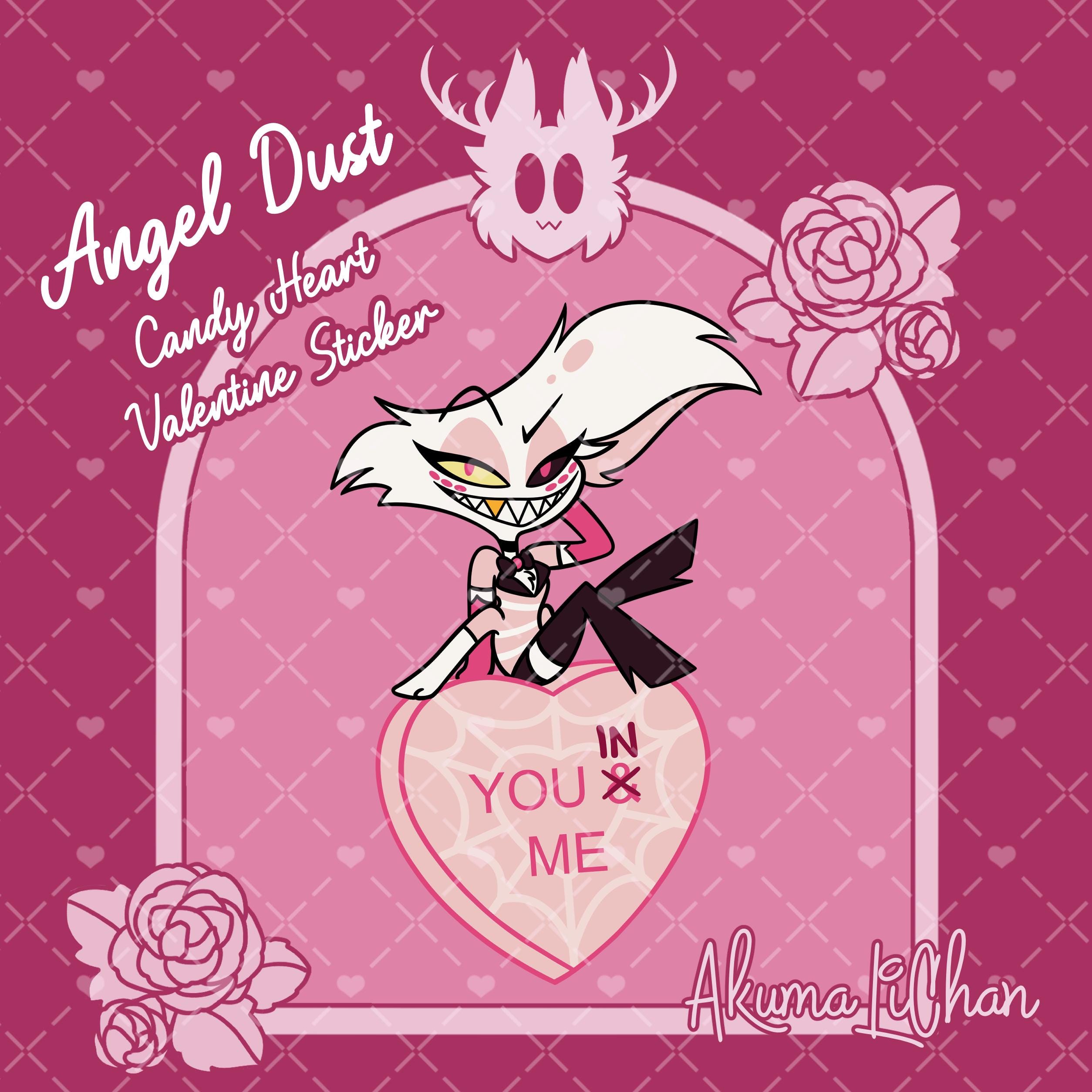 Chibi Angel Dust Valentine Candy Heart Sticker - Etsy