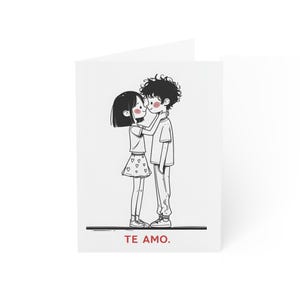 Te Amo, Romantic Greeting Cards Set, Cute Love Cards, Perfect for Anniversaries, Weddings, Birthdays, Valentine's Day, 1-50pcs