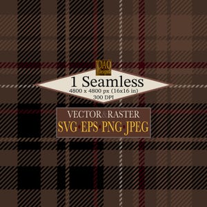 Bearbeitbares Schokoladenkaromuster (Vektor), dunkelbraunes Tartan-Digitalpapier (svg, eps, png, jpg)