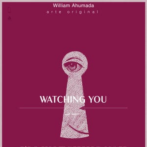Framed Giclée Fine Art Print, Black Wood Frame with Acrylic | White Arctic | Watching You