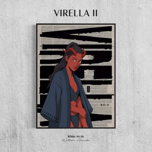 Framed Giclée Fine Art Print, Black Wood Frame, Contemporary Wall Art, VIRELLA II