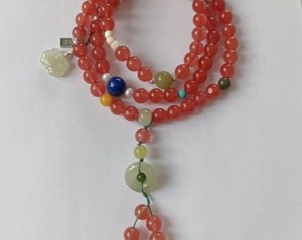Certified Red agate bracelet/necklace , red agate,  bracelet, necklace, 南红