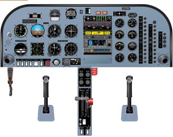 Diamond DA20-A1 Katana VFR Version 3 Aircraft Cockpit Training Poster - Flight Schools, Pilots, Enthusiasts