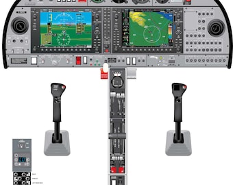 Diamond DA42 NG Aircraft Cockpit Training Poster - Flight Schools, Pilots, Enthusiasts