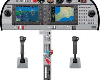 Diamond DA40 G1000 SVT Aircraft Cockpit Training Poster - Flight Schools, Pilots, Enthusiasts