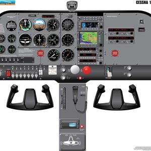 Cessna 172S Skyhawk SP コックピットポスター　紙レーター Cessna 172R Aircraft Cockpit Training Poster - Flight Schools