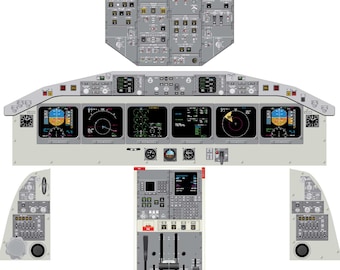 SAAB 2000 Aircraft Cockpit Training Poster - Flight Schools, Pilots, Enthusiasts