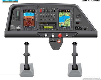 Cessna 162 Skycatcher Aircraft Cockpit Training Poster - Flight Schools, Pilots, Enthusiasts