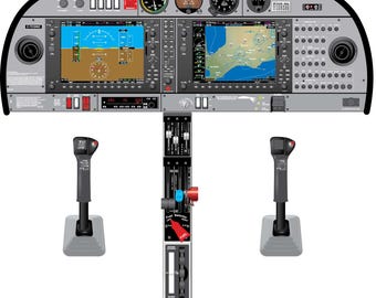 Diamond DA40 180 Star G1000 Aircraft Cockpit Training Poster - Flight Schools, Pilots, Enthusiasts