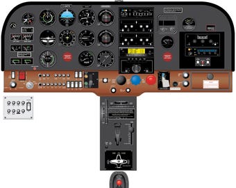 Cessna 172RG Aircraft Cockpit Training Poster - Flight Schools, Pilots, Enthusiasts