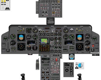 Bell 412 Helicopter Cockpit Training Poster - Flight Schools, Pilots, Enthusiasts