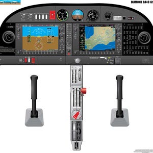 Diamond DA40 G1000 Aircraft Cockpit Training Poster - Flight