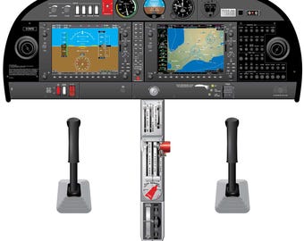 Diamond DA40 G1000 Aircraft Cockpit Training Poster - Flight Schools, Pilots, Enthusiasts