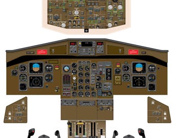 ATR 72-500 コックピット ポスター - Etsy 日本