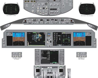Boeing 787 Dreamliner Aircraft Cockpit Training Poster - Flight Schools, Pilots, Enthusiasts