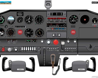 Cessna 152 Version 2.0 Aircraft Cockpit Training Poster - Flight Schools, Pilots, Enthusiasts