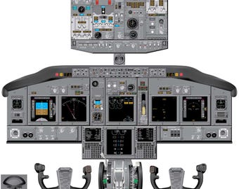 Boeing 737-700 Aircraft Cockpit Training Poster - Flight Schools, Pilots, Enthusiasts