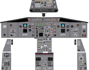Bombardier Challenger 601 Aircraft Cockpit Training Poster - Flight Schools, Pilots, Enthusiasts