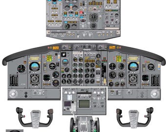 ボーイング 737-800 コックピット ポスター - クラシック スタンバイ
