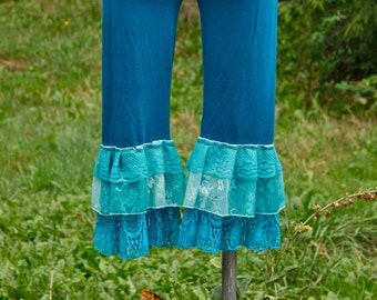 Mermaid Blue Bamboo Lycra Bloomers