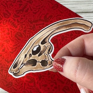 Dinosaurier Schädel Sticker - Parasaurolophus