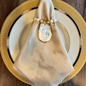 Elegant Oyster Shell Napkin Rings – Coastal Charm for Every Occasion