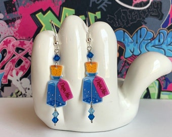 Alice in Wonderland Drink Me Bottle Dangle Earrings