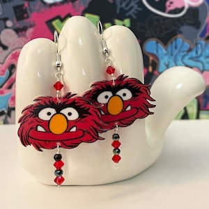 Pendientes colgantes de animales de los Muppets