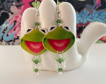 Muppet Kermit the Frog Dangle Earrings